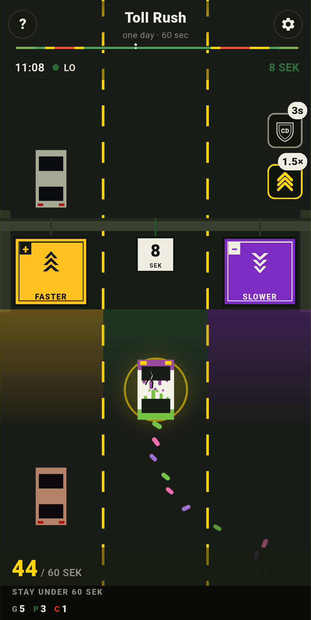 Toll Rush power-ups