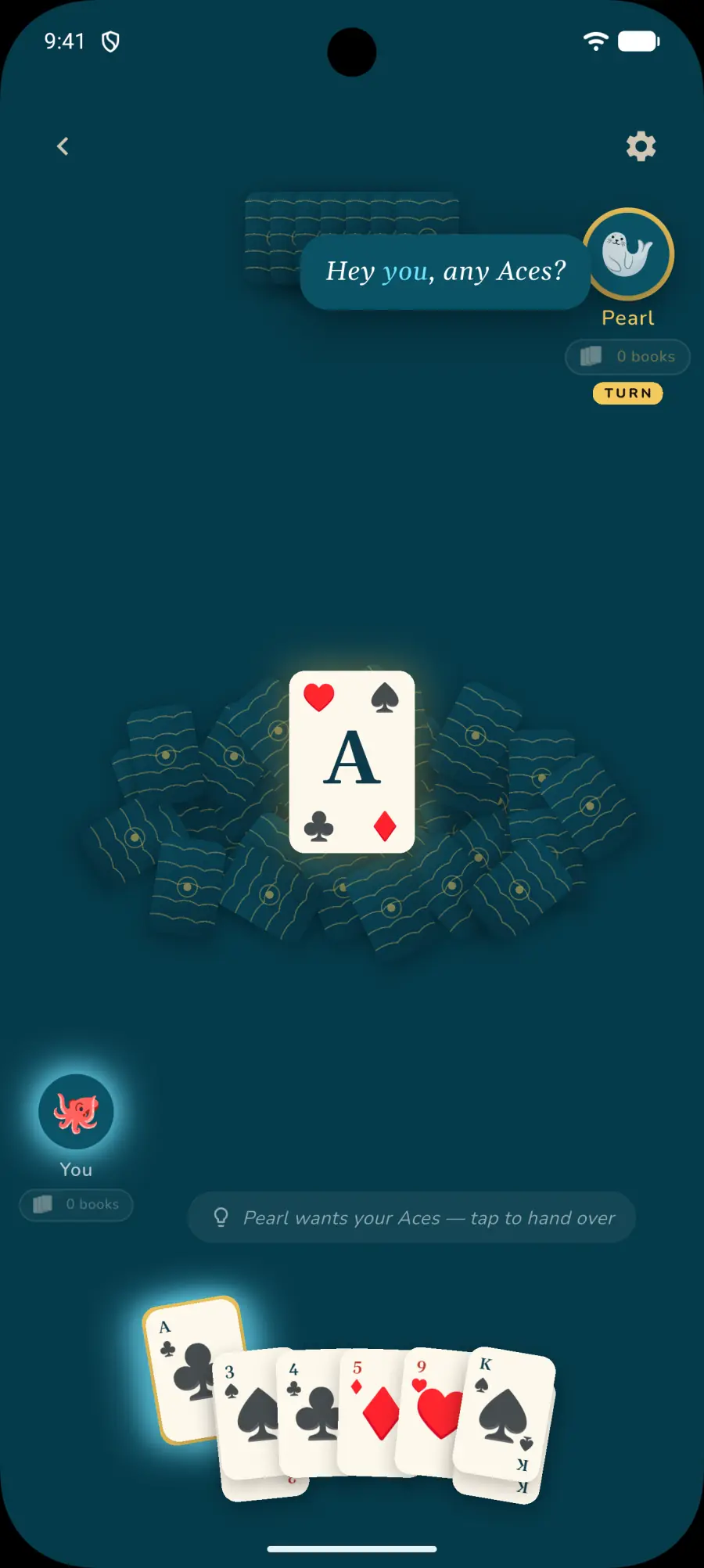 Go Fish opponent asking for a rank